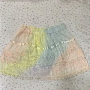 Pastel Ombre Embroidered Skirt